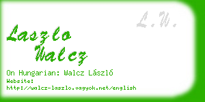 laszlo walcz business card